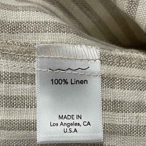 Coast 100% Linen Striped Longline Oversized Button Front Top Size Small - Picture 10 of 10